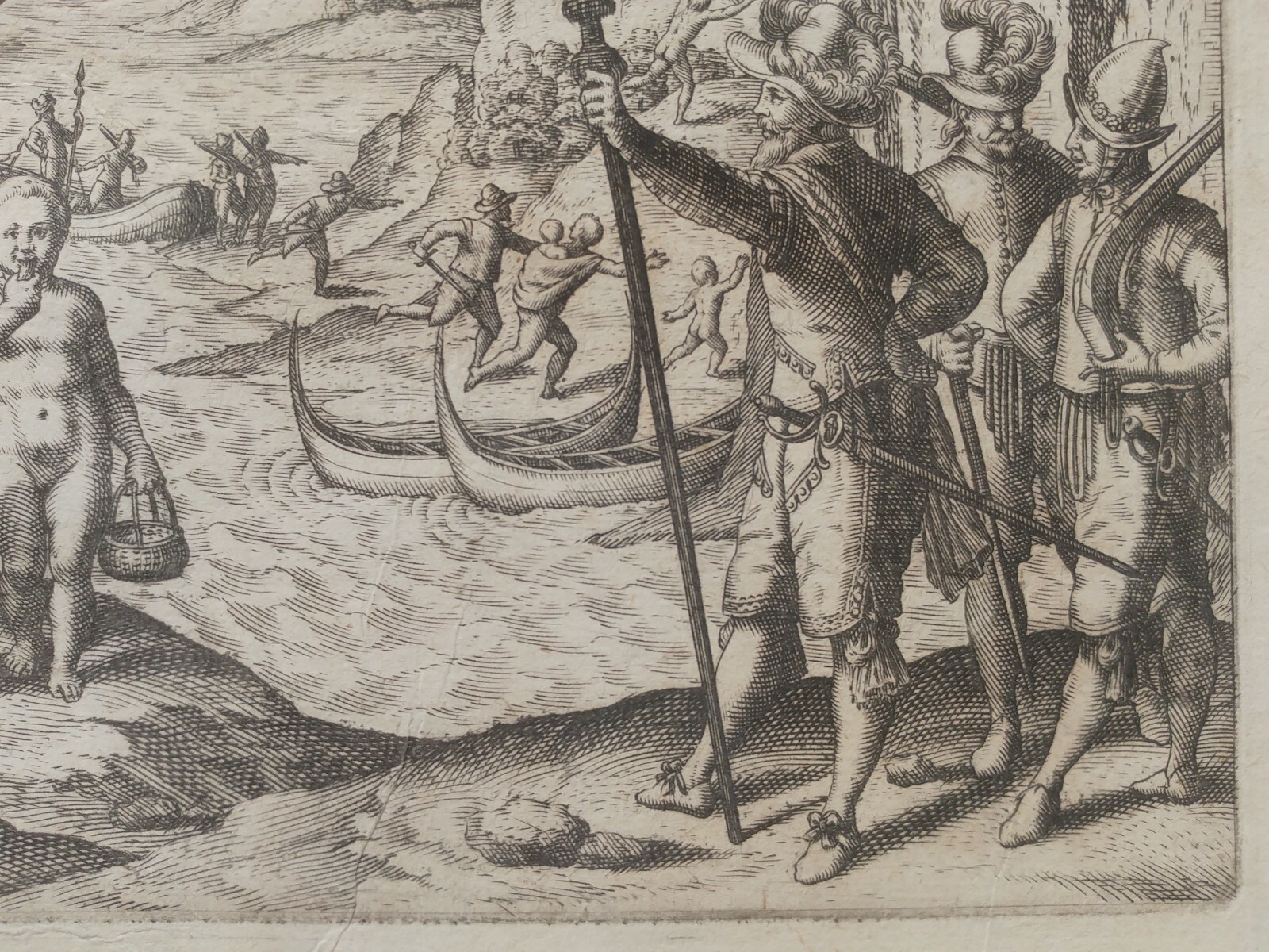 Map de Bry Theodore. sland of states,Tierra del fuego, Patagonia, Magallanes