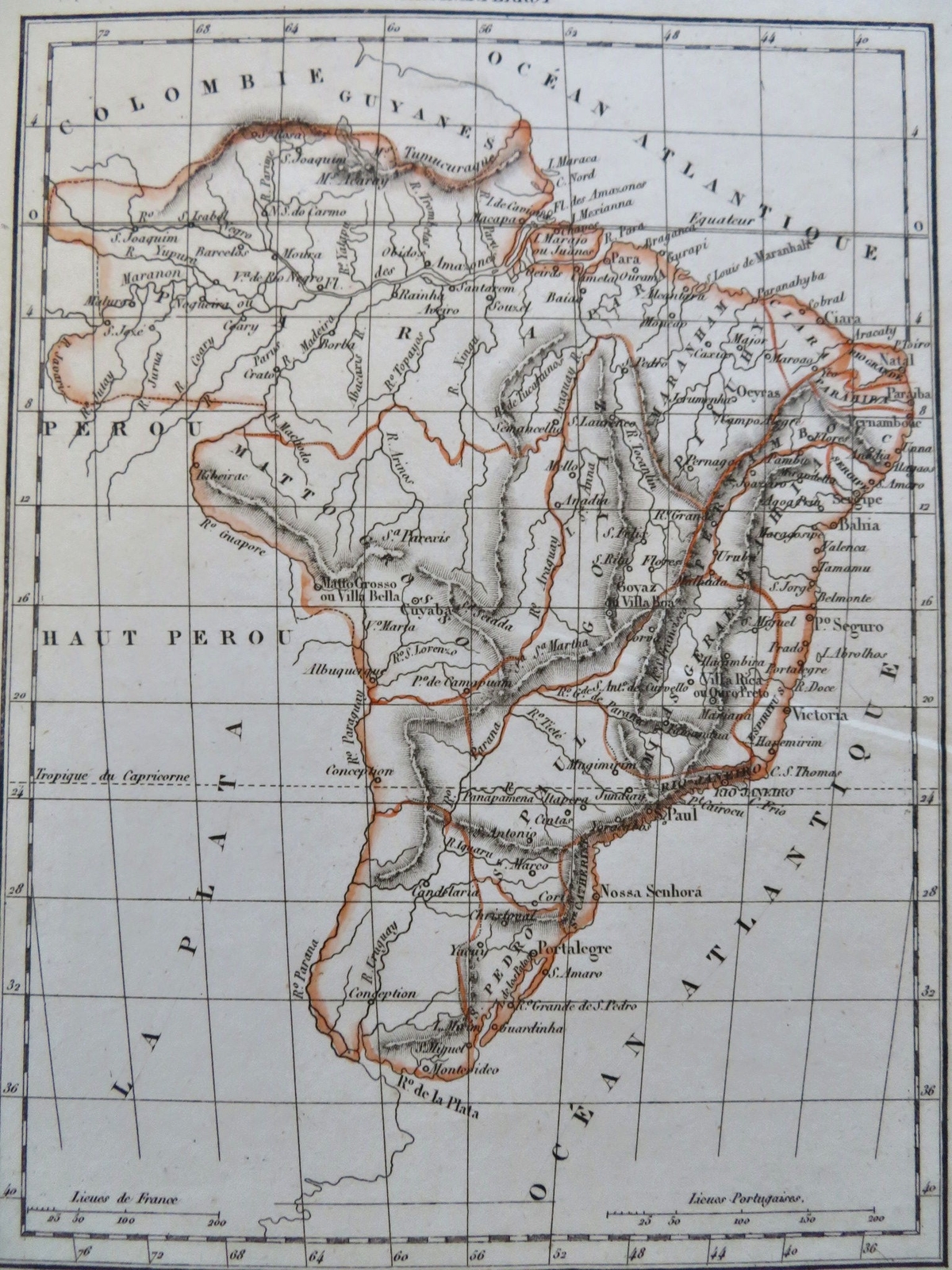 Brazil South America Rio de Janeiro 1834 Tardieu scarce Perrot miniature