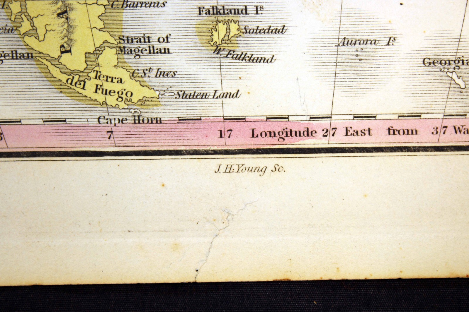 1832 South America M. Malte-Brun Color Map J.H. Young