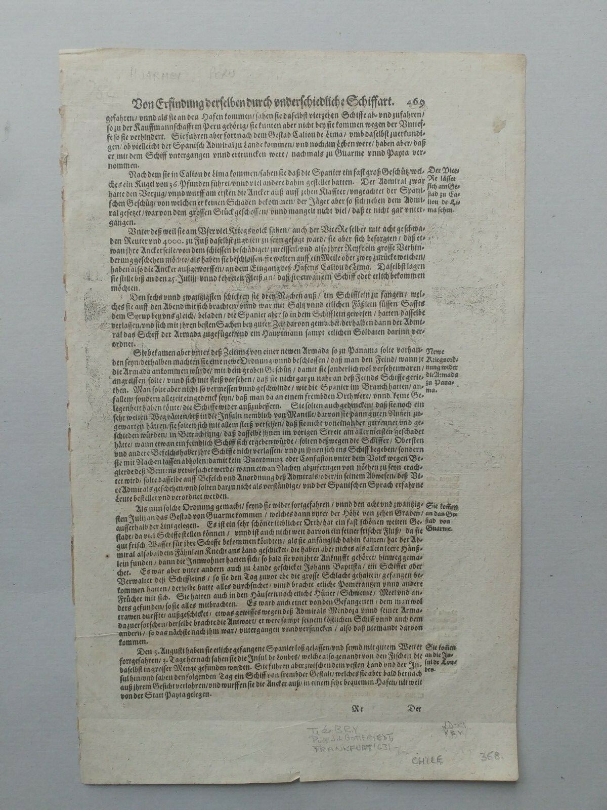 de Bry Theodore Peru Guarme 1631