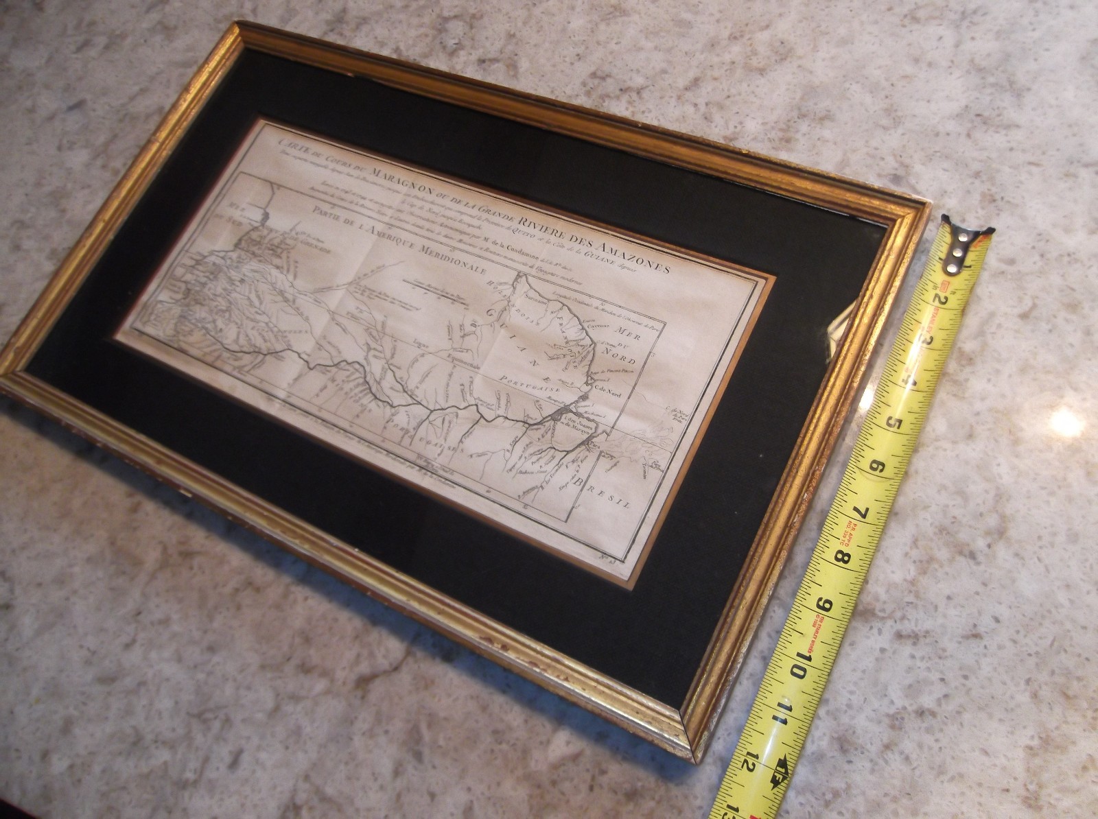 Antique Map Amazon River Basin Etching 1780 Bellin Condamine