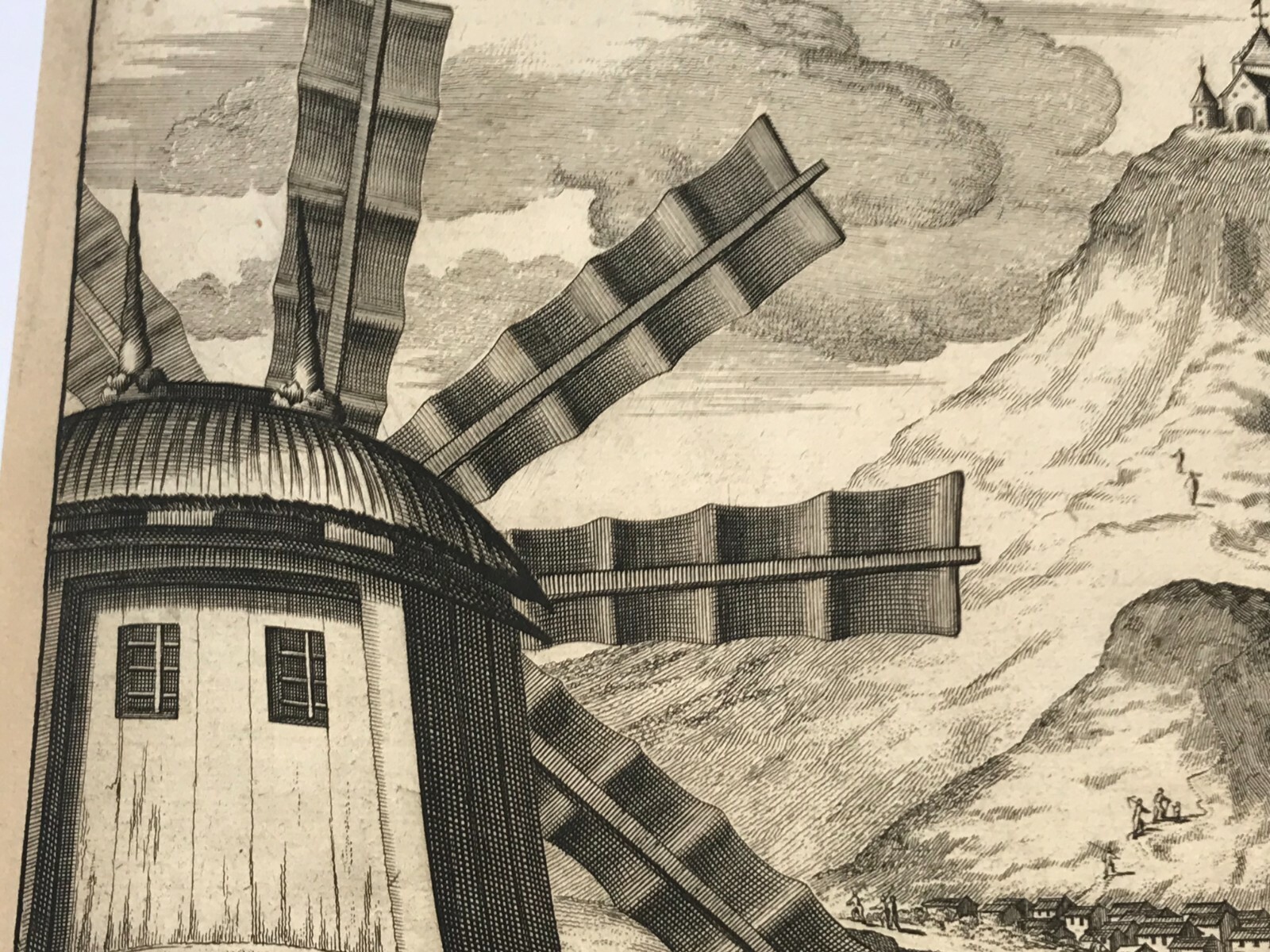 BOLIVIA POTOSI 1673 Arnold MONTANUS LARGE ANTIQUE ENGRAVED VIEW 17TH CENTURY