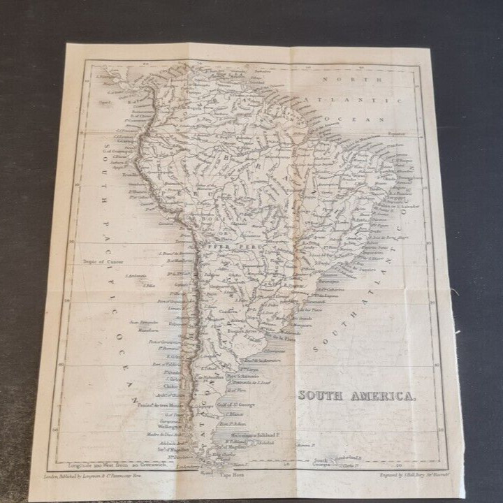 Antique (c. 1820) map of South America – Goldsmith’s Grammar of Geography