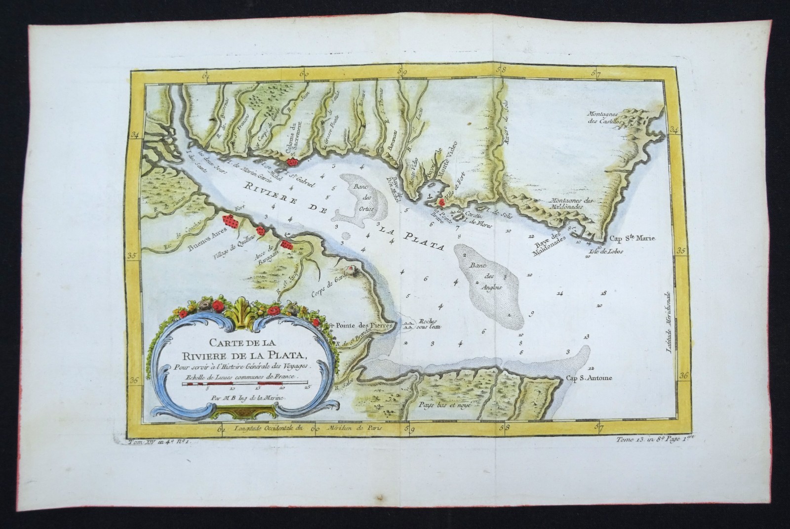 Argentina, Uruguay, Buenos Aires, Montevideo, Rio de la Plata, J.N. Bellin, 1757