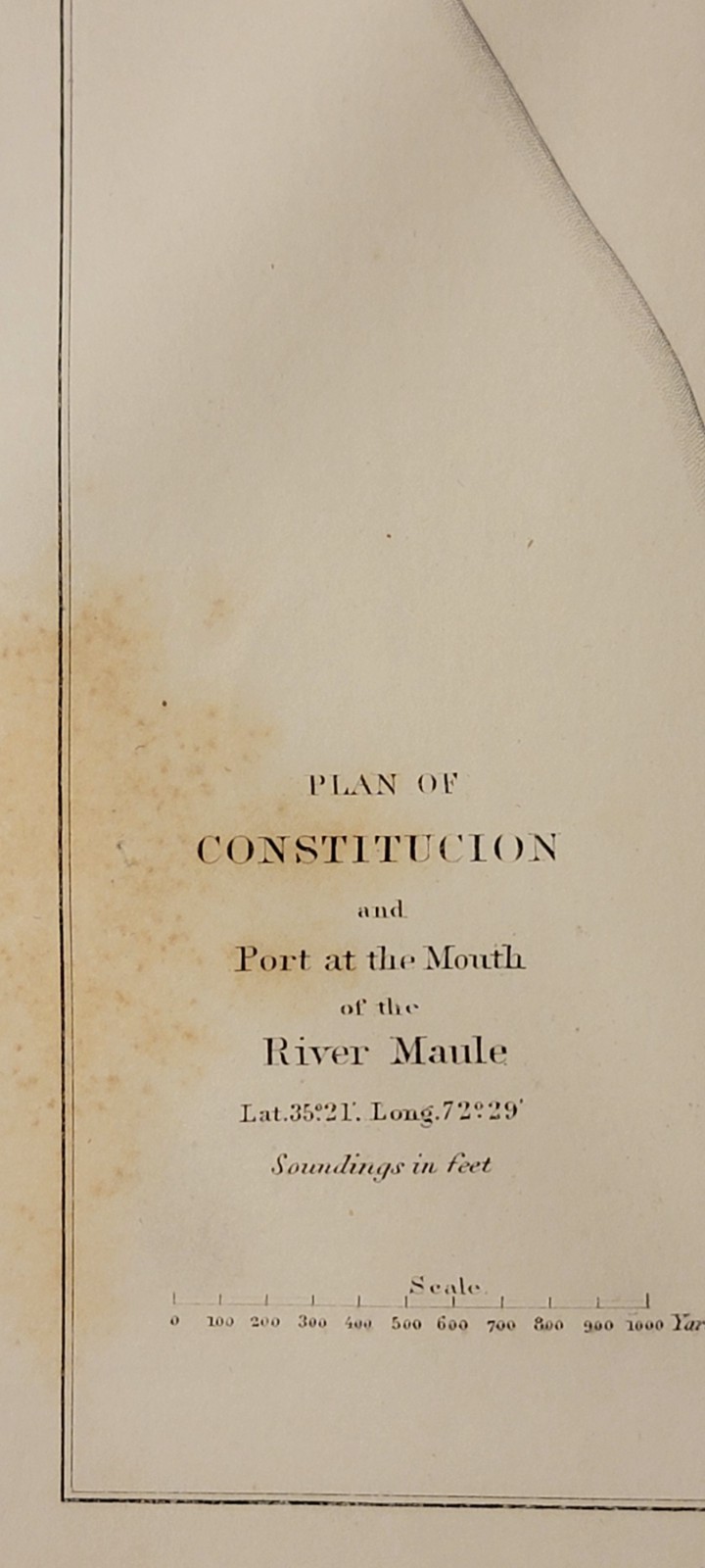 1855 map Constitución Chile city plan US Naval Astronomical Expedition