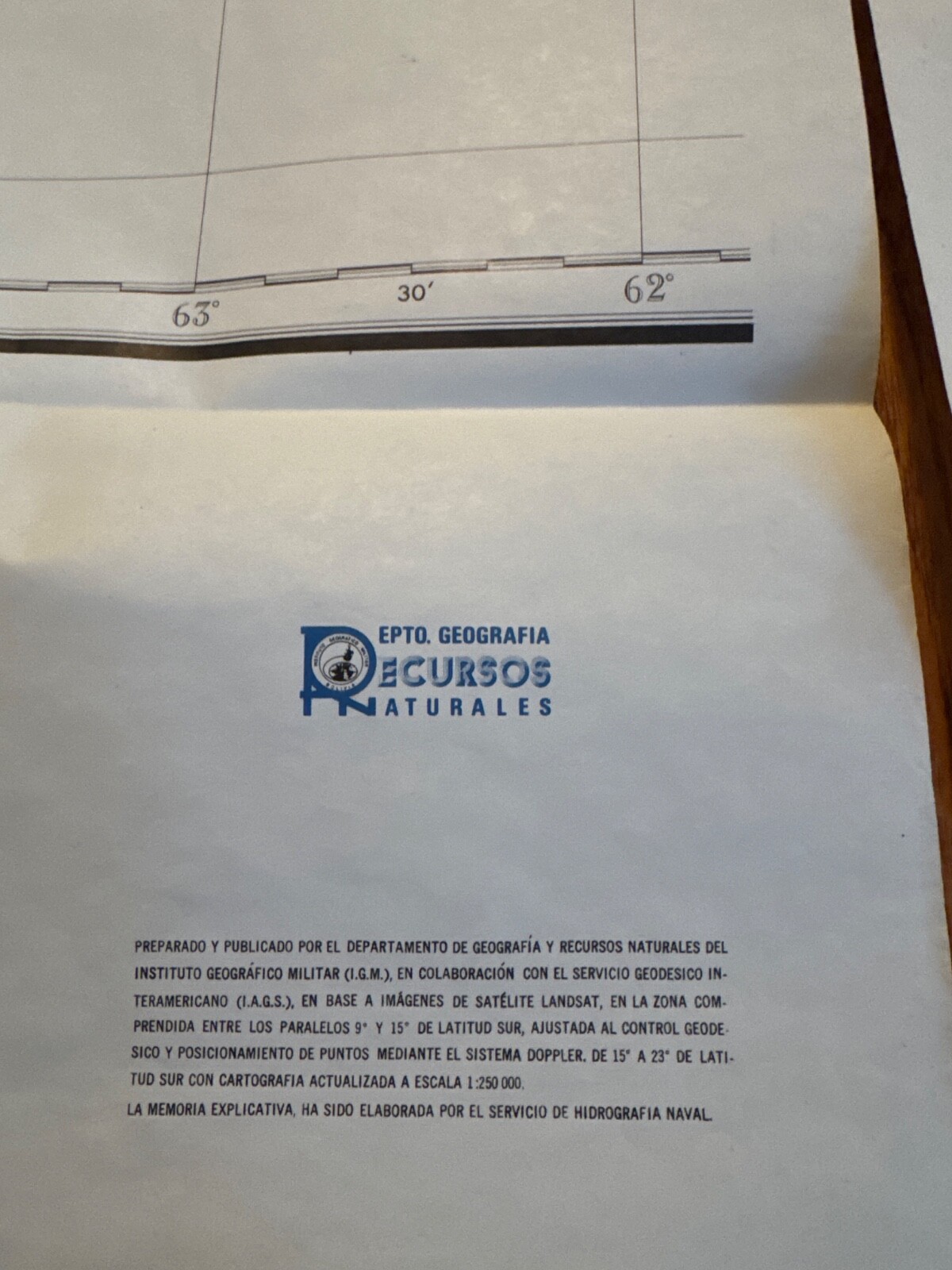 Huge 1985 Partial Hydro Graphic Map Set Bolivia (8 MAPS, 9th CENTER MAP MISSING)