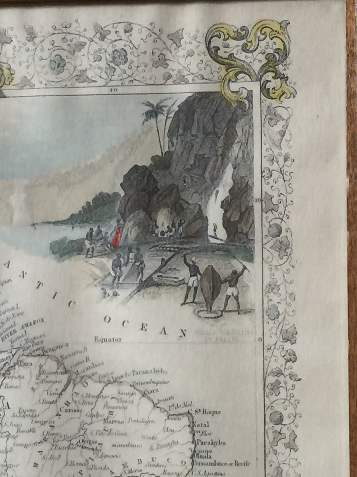 J. Rapkin Vintage South American Engraved Illustration Atlas Map Dated 1851