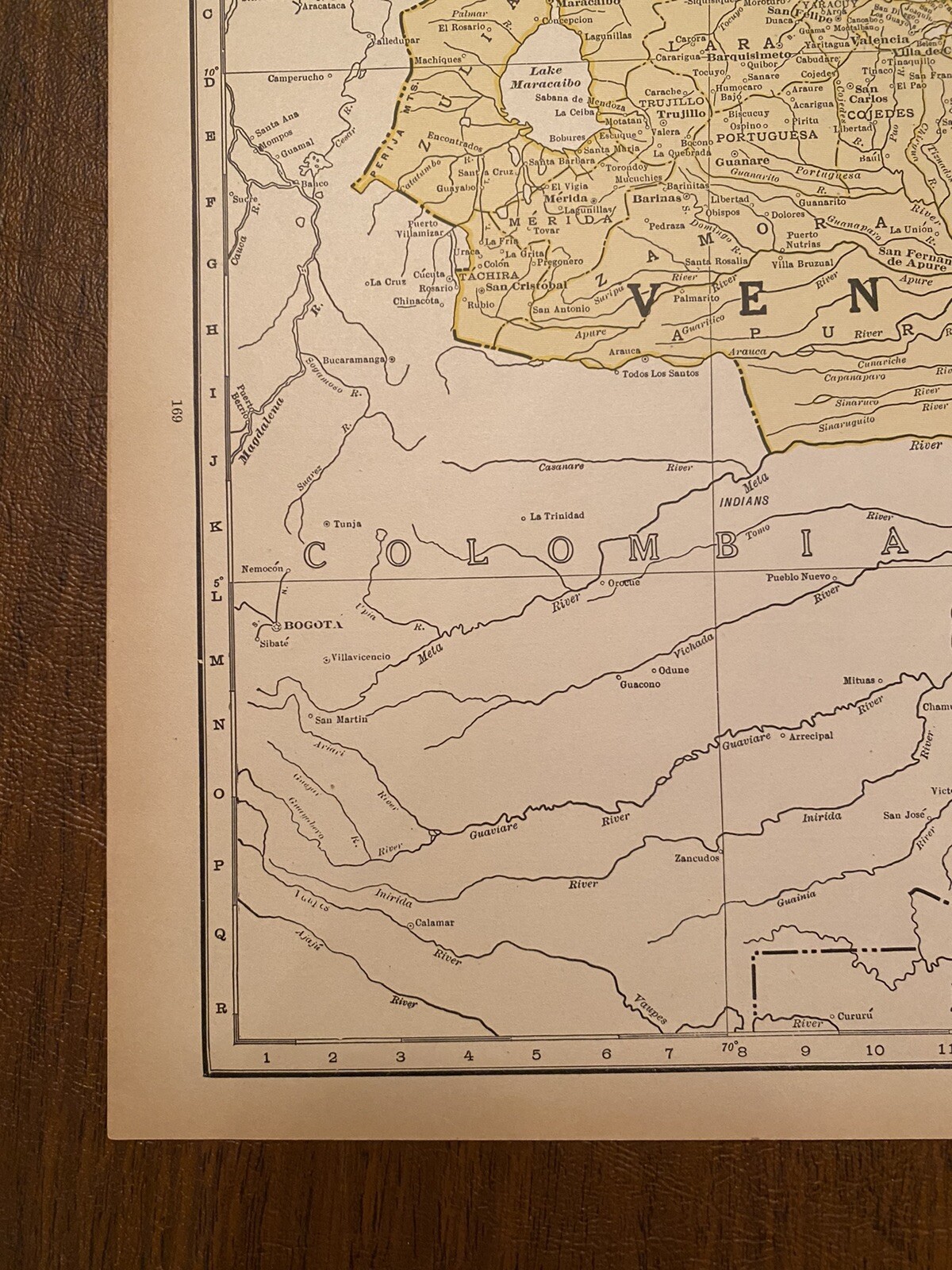 1928 Vintage VENEZUELA Atlas Map Authentic Rand McNally