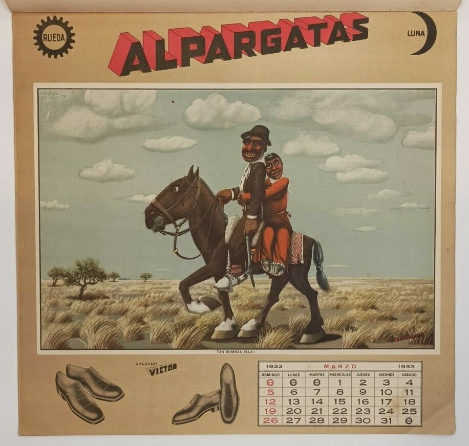 Molina Campos calendar 1933 Alpargatas Gaucho Complete