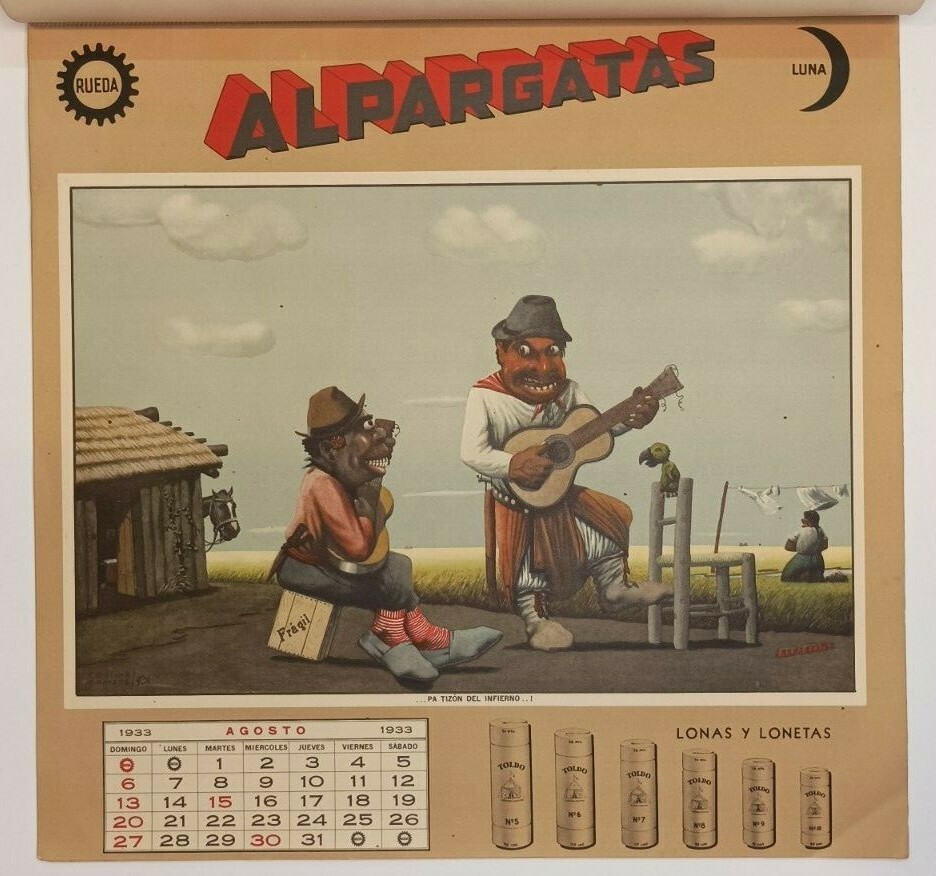 Molina Campos calendar 1933 Alpargatas Gaucho Complete