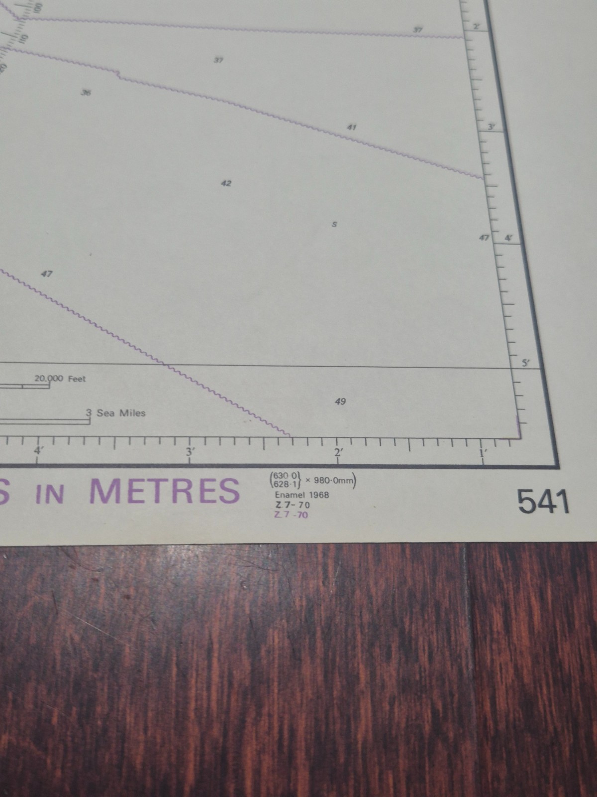 Admiralty Chart 541 Brazil Baía de Guanabara Rio de Janeiro Harbour 1970–1973