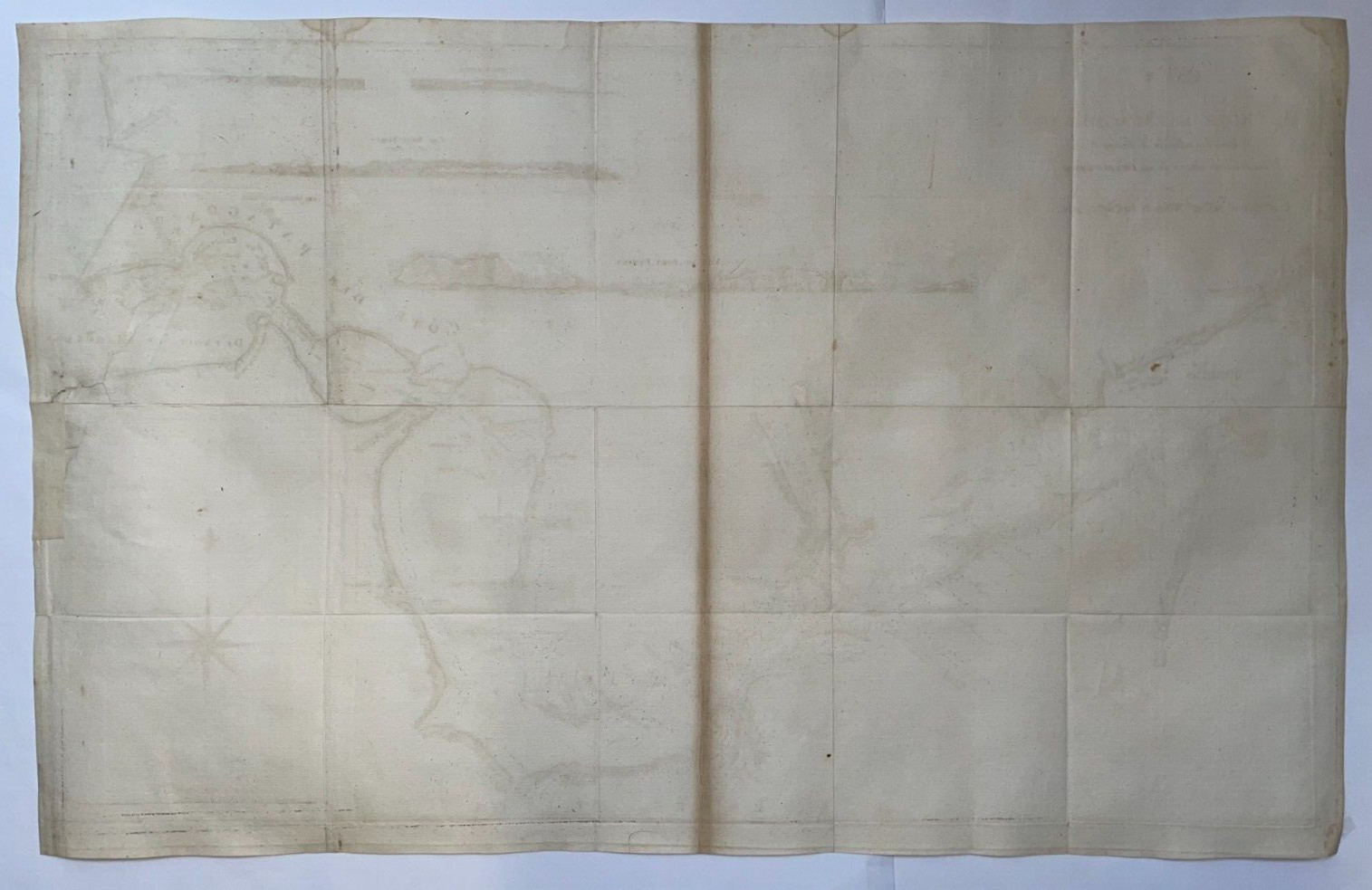 STRAIT OF MAGELLAN c. 1774 JAMES COOK VERY LARGE ANTIQUE SEA CHART