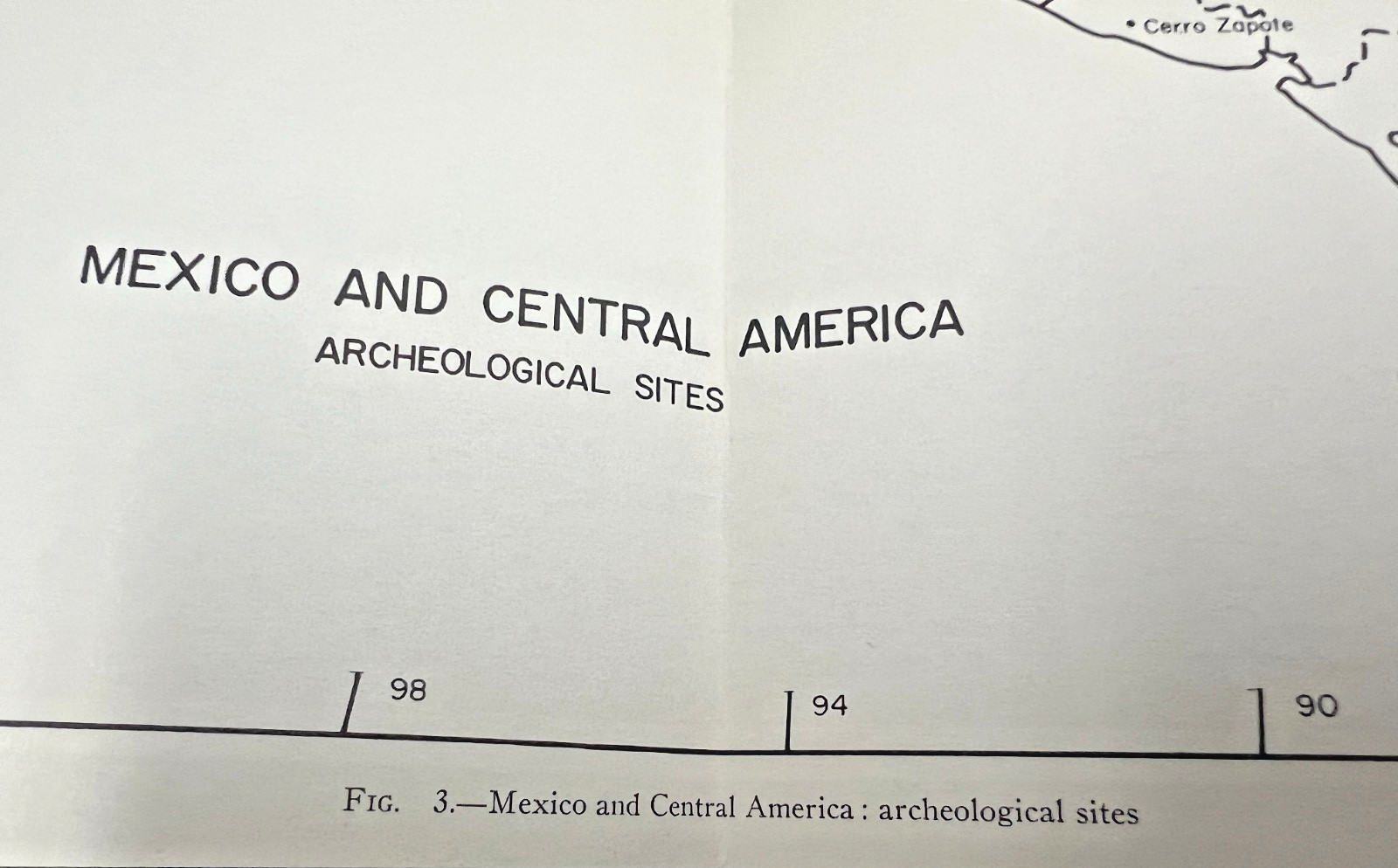 Mexico & Central America Archeological Sites Folded Map