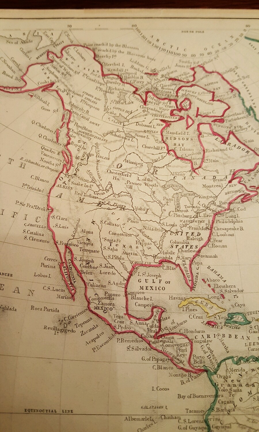 1860 North and South America BLACKIE Map.