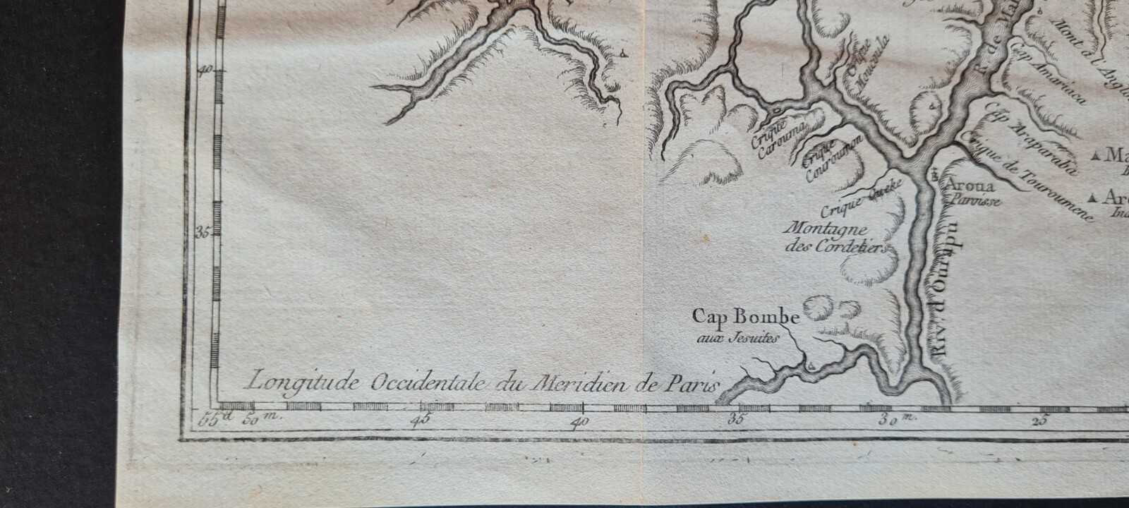 Antique (1753) map – Isle de Caienne – Cayenne – French Guiana – Bellin