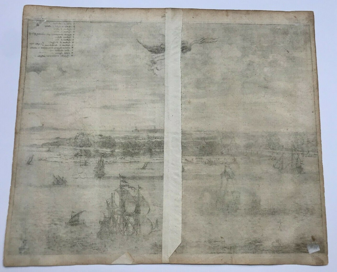 BRAZIL BAY TODOS OS SANTOS 1673 Arnold MONTANUS LARGE ANTIQUE VIEW 17TH CENTURY