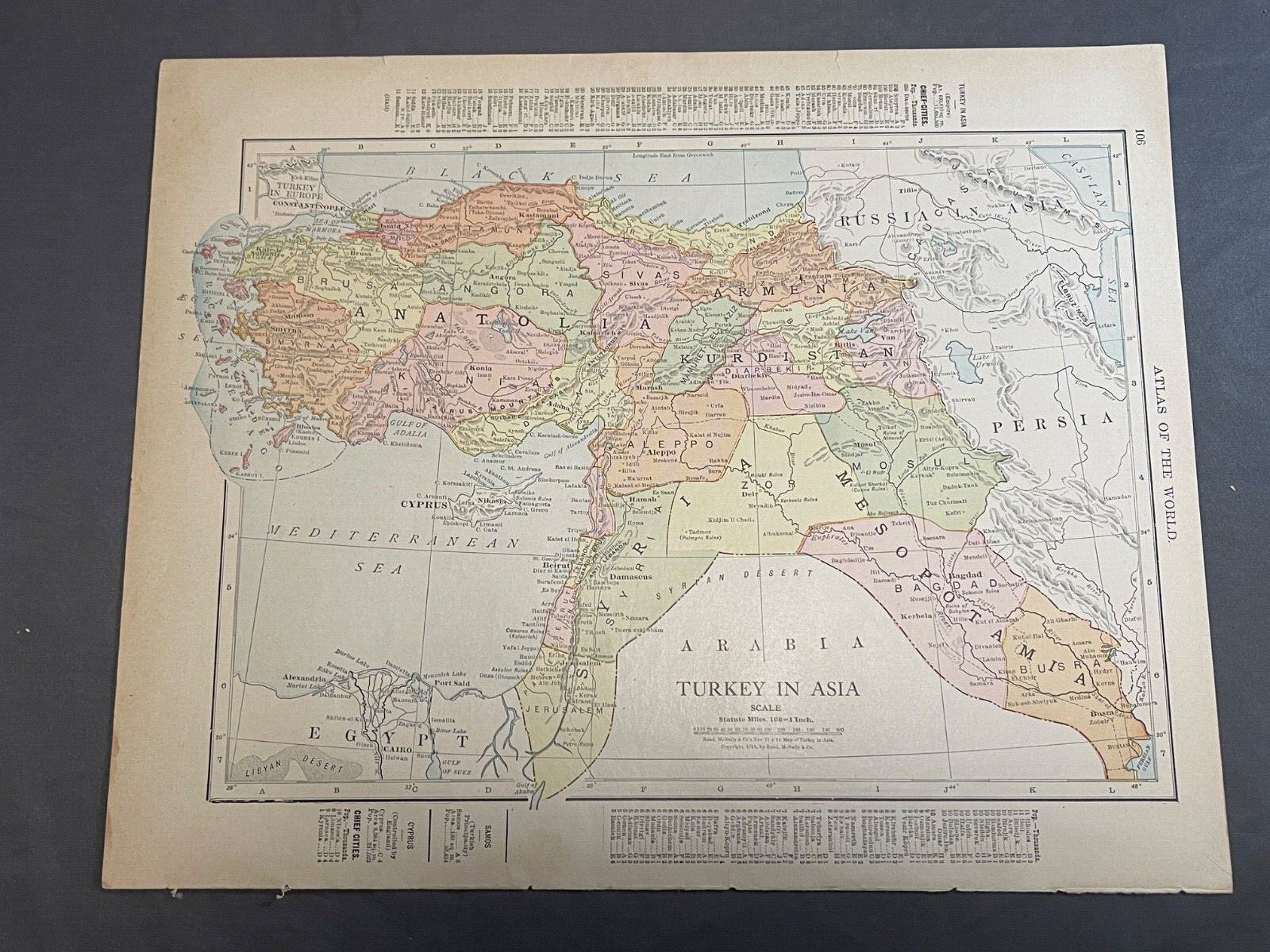 Antique Original Lot 3 Asia Maps 1908