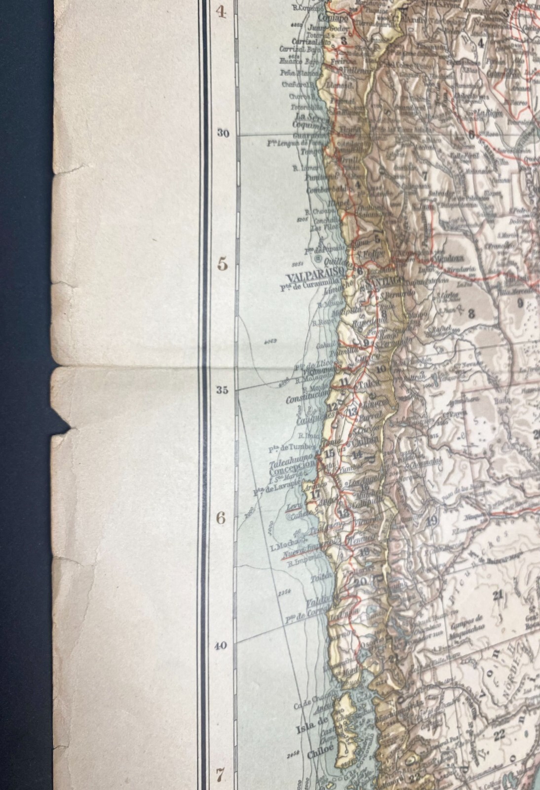 Andrees Allgemeiner Handatlas – 1899 (South America, Southern Half) Rare Map