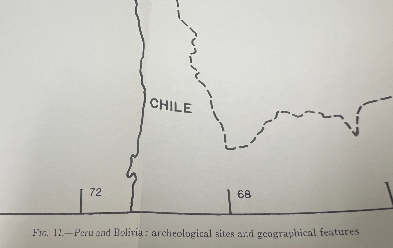 Peru & Bolivia Archeological Sites & Geographical Features Folded Map