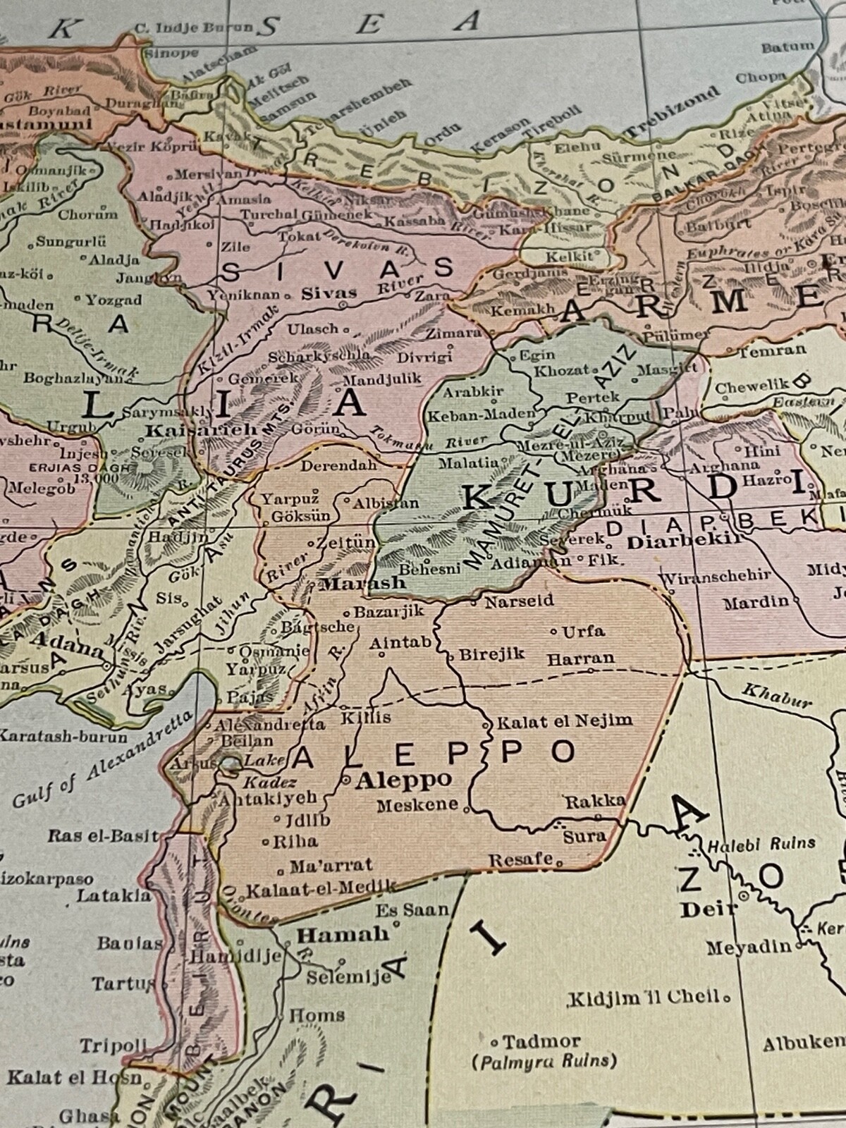 Antique Original Lot 3 Asia Maps 1908