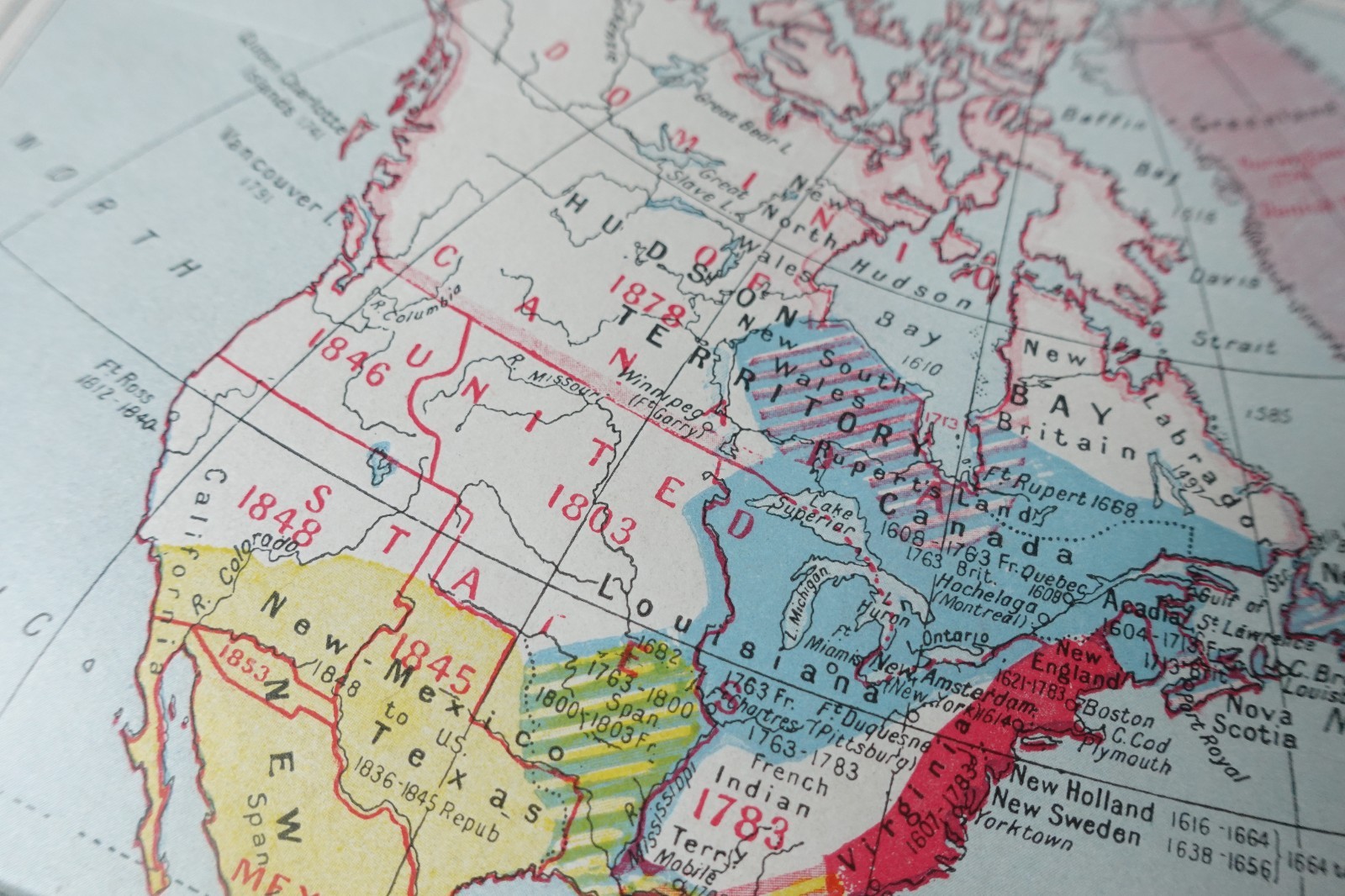 Vintage 1920s Map North South America & West Indies Harmsworth Encyclopedia