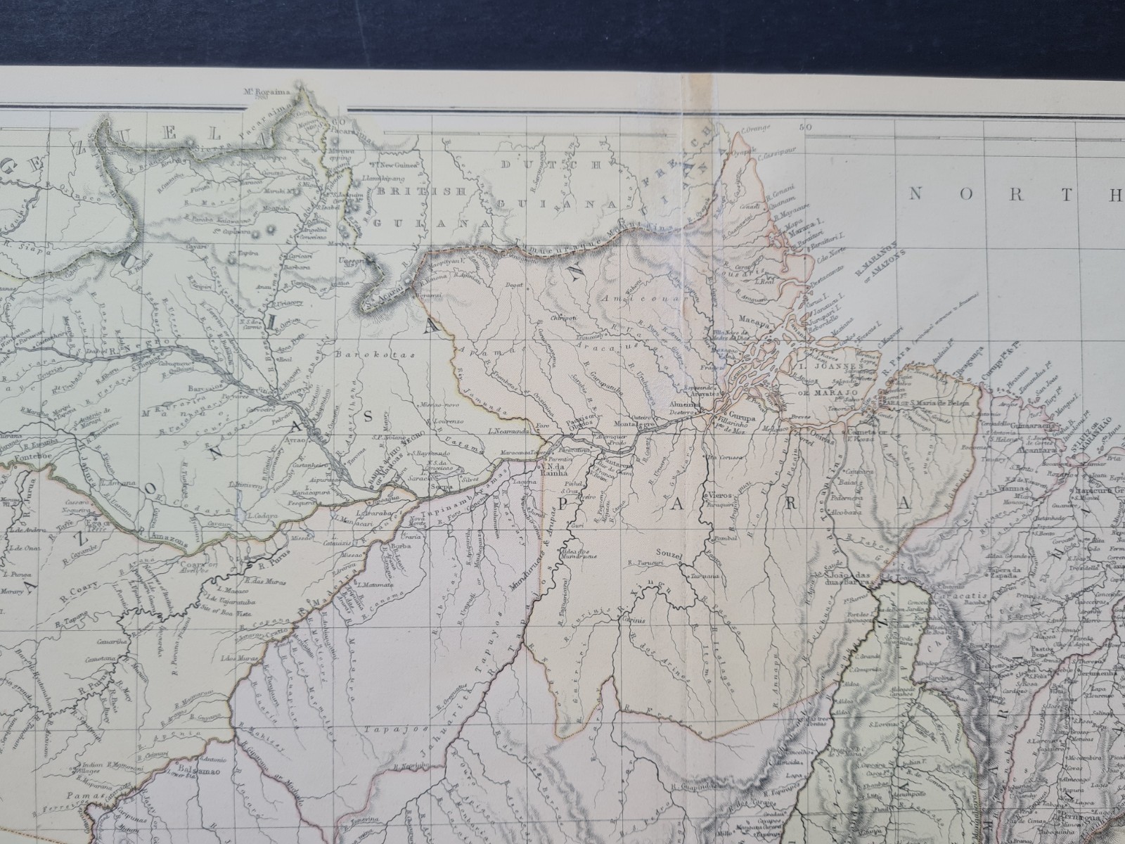 Antique 1882 Large Map – Brazil – Blackie & Son