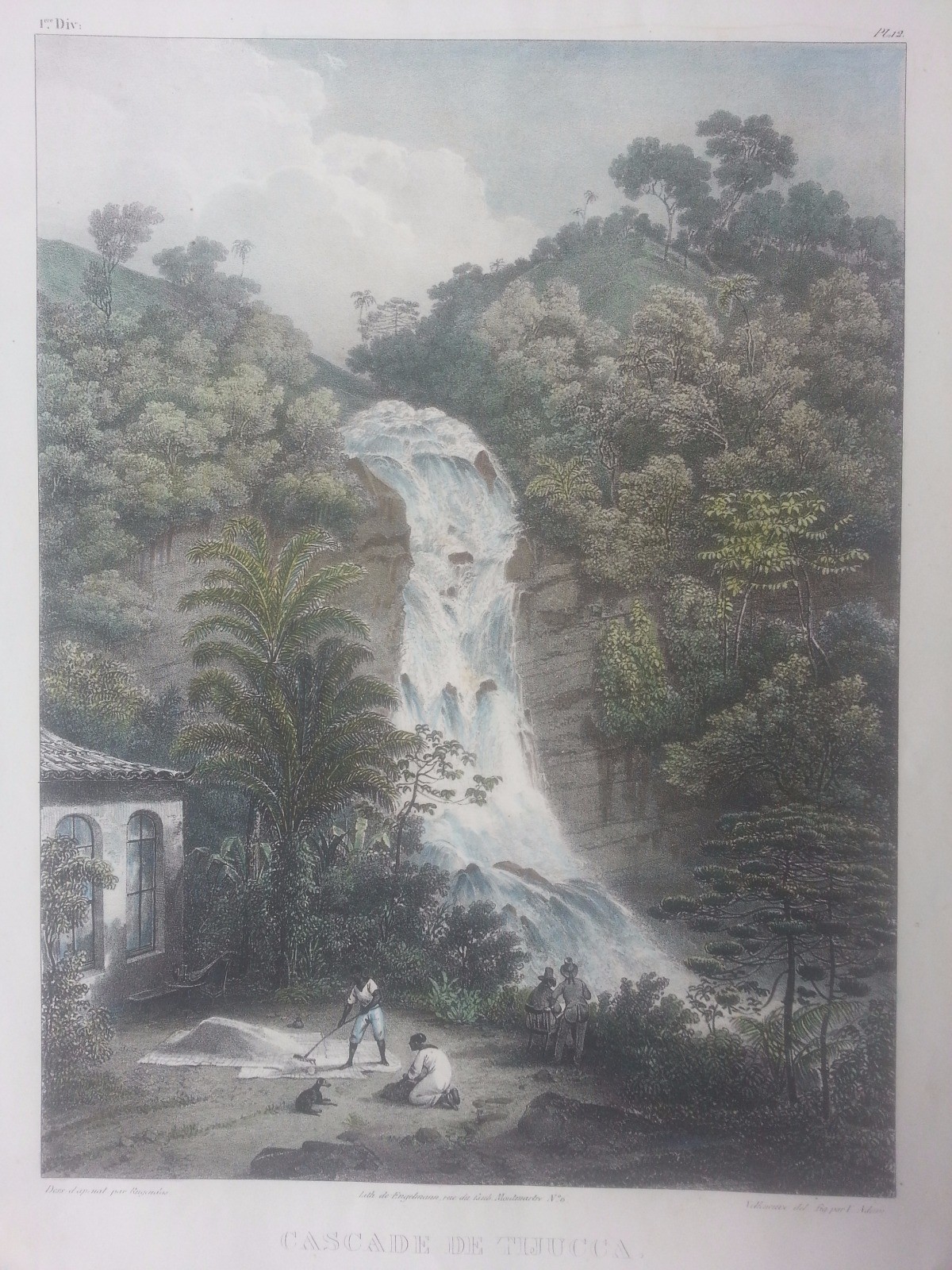 BRAZIL Rugendas Johnann Moritz 1835 Casade de Tijucca. Rio janeiro