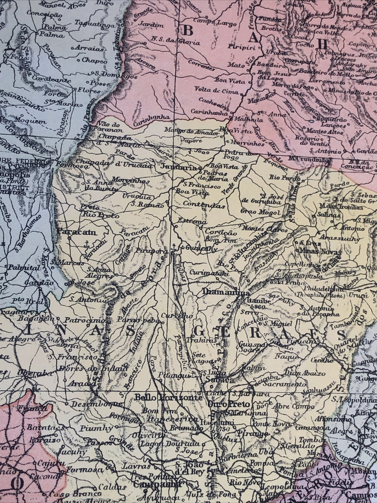 1943: Map of Eastern Brazil Original Vintage Print Size 23cm x 36cm RA # 95