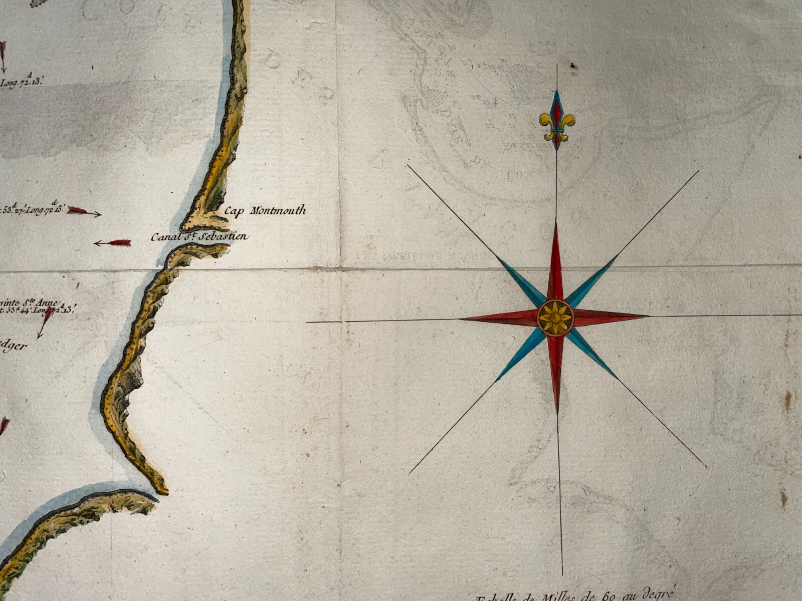 STRAIT OF MAGELLAN c. 1774 JAMES COOK VERY LARGE ANTIQUE SEA CHART