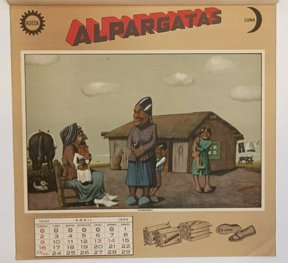 Molina Campos calendar 1933 Alpargatas Gaucho Complete