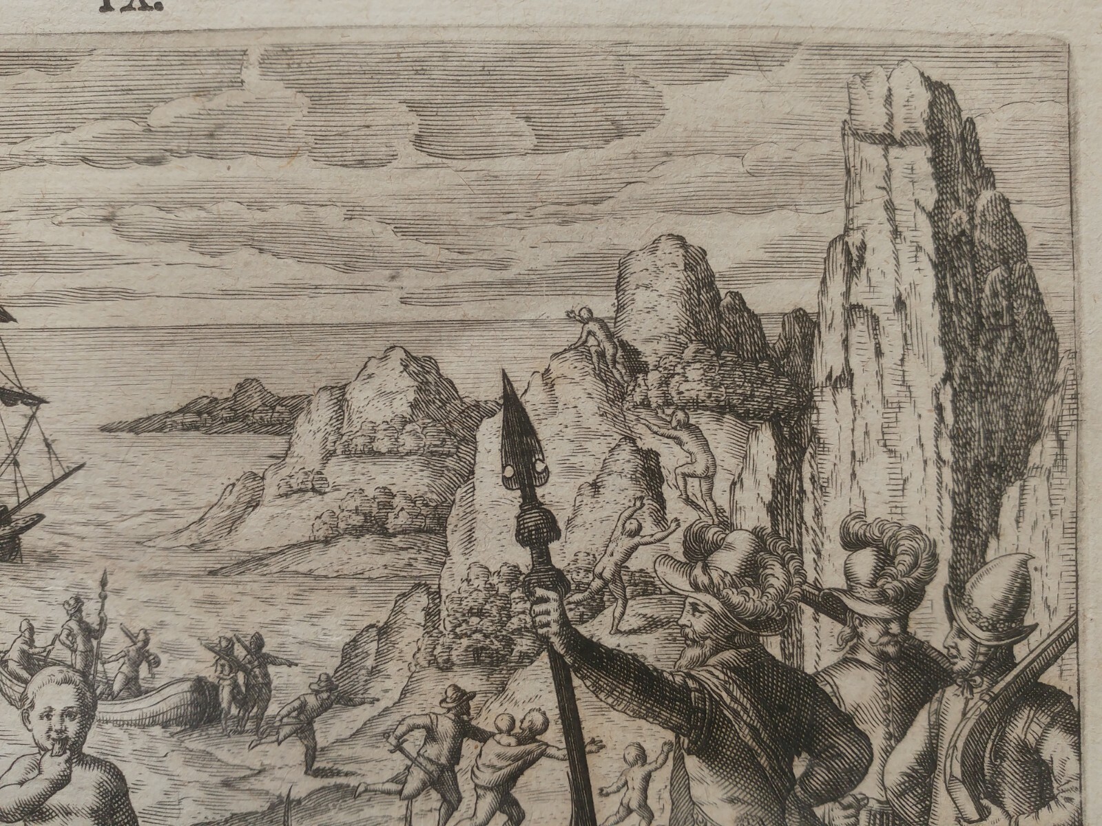 Map de Bry Theodore. sland of states,Tierra del fuego, Patagonia, Magallanes
