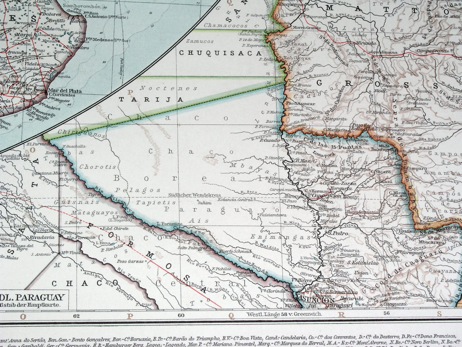 1930 ORIGINAL VINTAGE MAP OF ARGENTINA BUENOS AIRES CHILE URUGUAY PARAGUAY