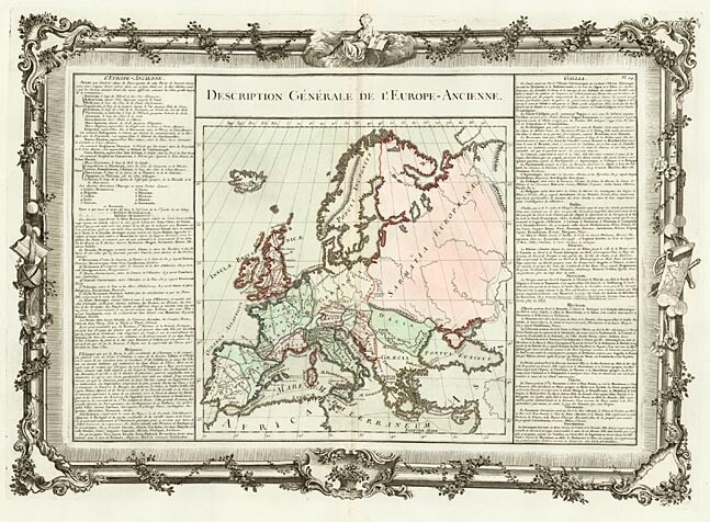 Indigenous Art by Elina Nygard, North Sami (Sweden) on 1756 Antqiue Map