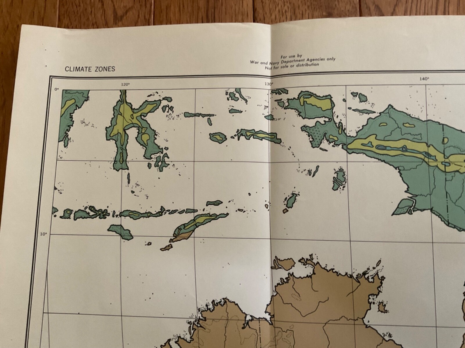 WW2 Era 1944 Climate Zone Map Of Australia/Australasia-May, First Edition